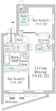 デュークハウス目黒 502 間取り図