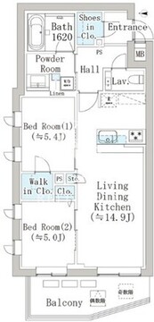 デュークハウス目黒 405 間取り図