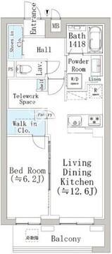 デュークハウス目黒 302 間取り図