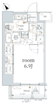 ログ駒込 601 間取り図