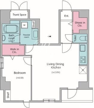 ドゥーエ日暮里3 901 間取り図