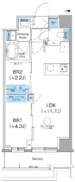 クレヴィアリグゼ西馬込 102 間取り図