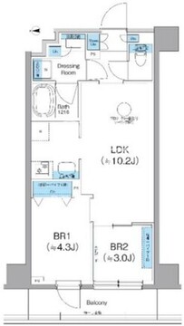 クレヴィアリグゼ西馬込 203 間取り図