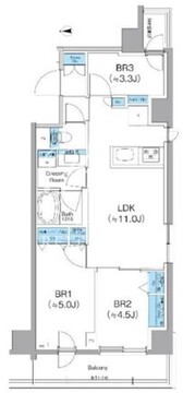 クレヴィアリグゼ西馬込 206 間取り図