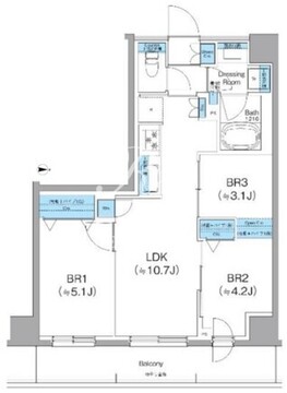 クレヴィアリグゼ西馬込 208 間取り図