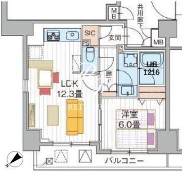 アルファプライム日本橋イースト 502 間取り図