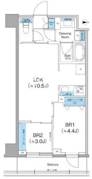 クレヴィアリグゼ西馬込 209 間取り図