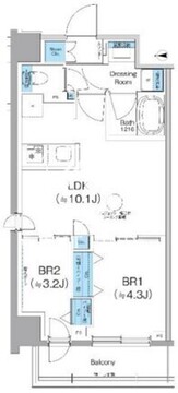 クレヴィアリグゼ西馬込 501 間取り図