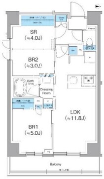 クレヴィアリグゼ西馬込 507 間取り図