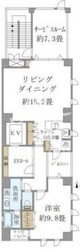 広尾クアルト 701 間取り図