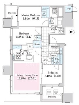 大崎ガーデンレジデンス 1603 間取り図