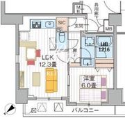 LUNIQ日本橋 1002 間取り図