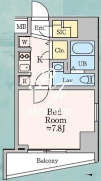 ドゥーエ西大島3 1306 間取り図