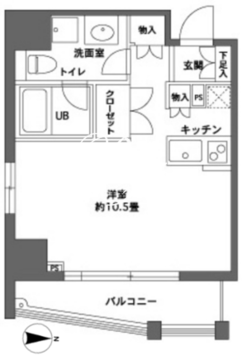 カスタリア森下2 704 間取り図