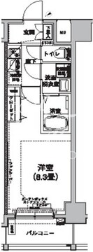 アイル東京向島参番館 203 間取り図