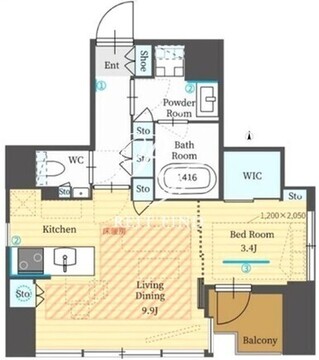 パークルール恵比寿 301 間取り図