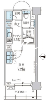 パークアクシス菊川ステーションゲート 505 間取り図