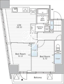 ウィステリアエス上野 901 間取り図