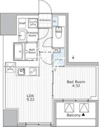 ウィステリアエス上野 905 間取り図 ?>