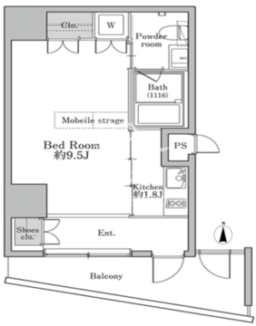 ユニテラス三軒茶屋 309 間取り図