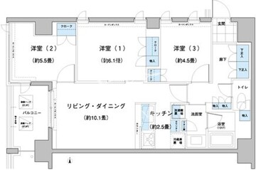 ガーデニエール砧レジデンス 419 間取り図