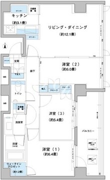 ガーデニエール砧レジデンス 820 間取り図