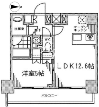 カスタリア門前仲町2 606 間取り図