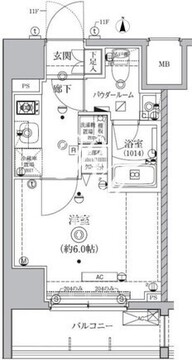 クオリタス南大井 505 間取り図