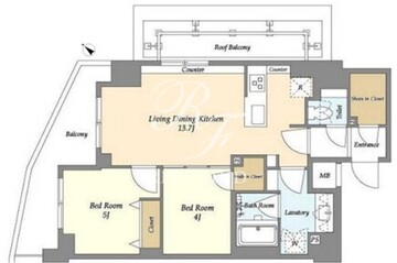 アイフラット代々木上原 603 間取り図