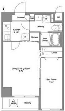 コンフォリア北池袋 902 間取り図