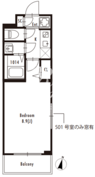 グランパセオ蒲田ウエスト 101 間取り図