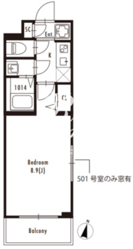 グランパセオ蒲田ウエスト 201 間取り図