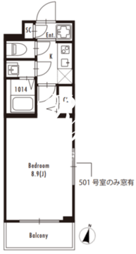 グランパセオ蒲田ウエスト 402 間取り図