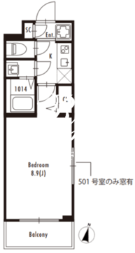 グランパセオ蒲田ウエスト 502 間取り図