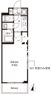 グランパセオ蒲田ウエスト 203 間取り図