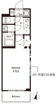 グランパセオ蒲田ウエスト 303 間取り図