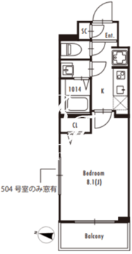 グランパセオ蒲田ウエスト 305 間取り図