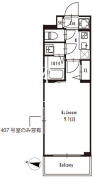 グランパセオ蒲田ウエスト 206 間取り図