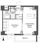 コントラル中目黒 218 間取り図