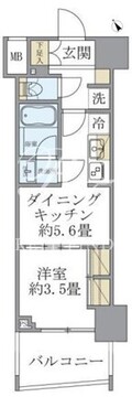 ソレアード早稲田 603 間取り図