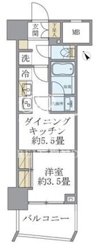 ソレアード早稲田 1004 間取り図