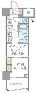 ソレアード早稲田 404 間取り図