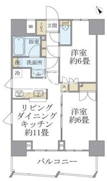 ソレアード早稲田 1105 間取り図