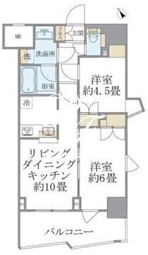 ソレアード早稲田 401 間取り図