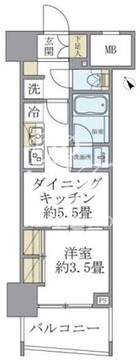 ソレアード早稲田 704 間取り図