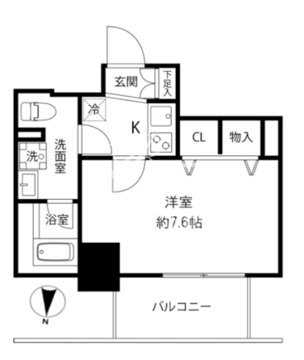 プレール・ドゥーク浅草橋 1002 間取り図