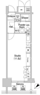 コンフォリア北参道 1206 間取り図