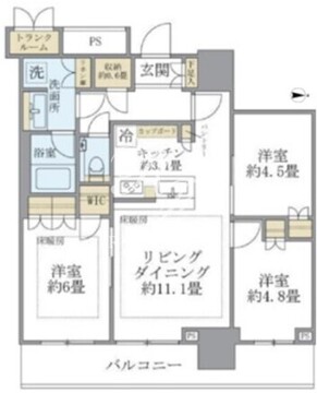 ザ・タワー十条 2902 間取り図