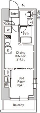 グランパセオ銀座築地 506 間取り図