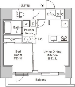 グランパセオ銀座築地 807 間取り図